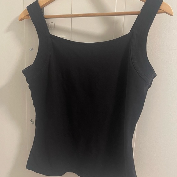 Tribal Black Scoop Neck Bead Embellished Tank - Picture 3 of 6